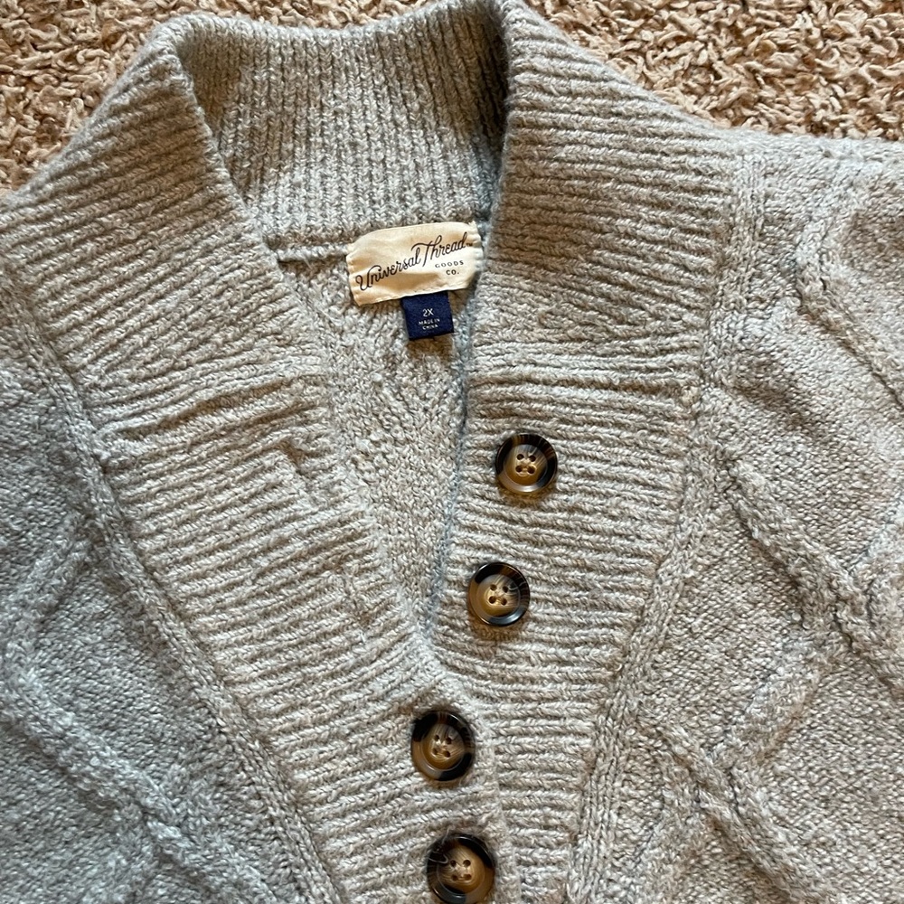 Cozy Knit Sweater with Button Detail - Picture 2 of 5